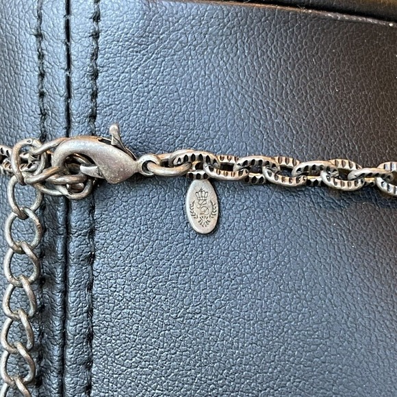 Premier Designs Layered Silver Tone Flower Leaves Botanical Statement Necklace - Picture 4 of 4